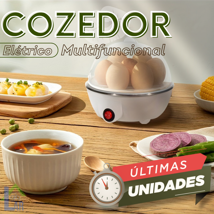 Cozedor Eletrico de Ovos e Legumes a Vapor Multifuncional